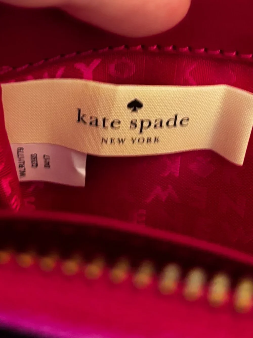 Kate Spade Fuchsia Leather Bi-Fold Zip-Around Wristlet/Wallet